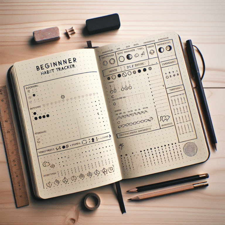 beginner bullet journal habit tracker ideas