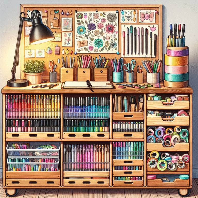 bullet journal storage ideas for supplies