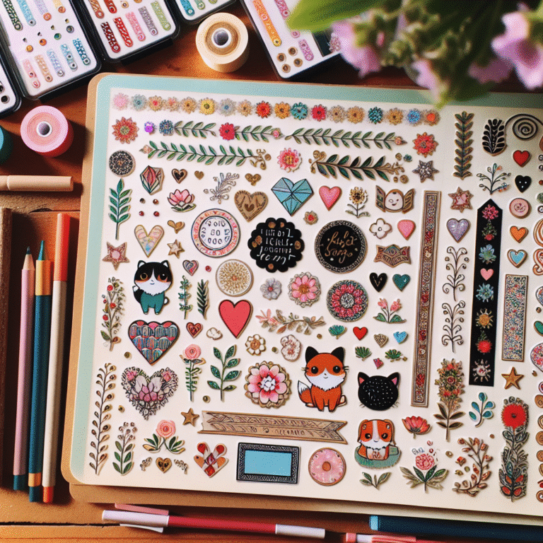 stickers and decorations for bullet journaling