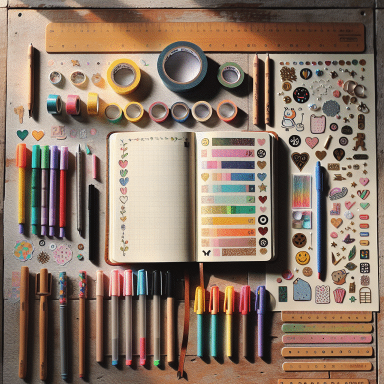 tools for creative bullet journal spreads