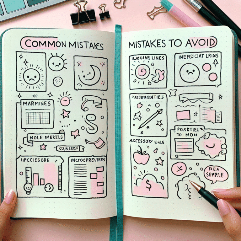 beginner bullet journal mistakes to avoid