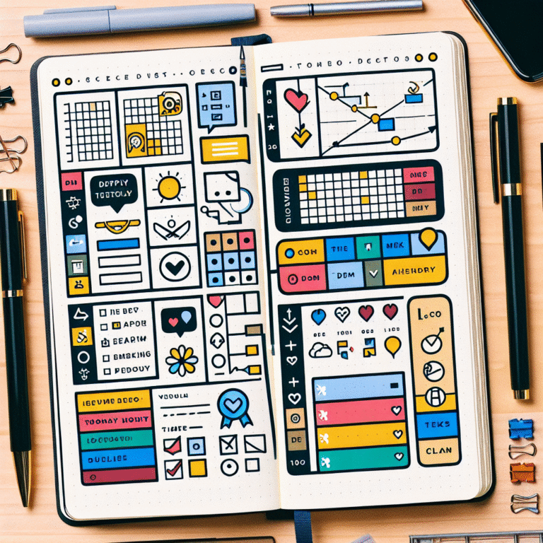 weekly bullet journal layout inspiration for busy schedules