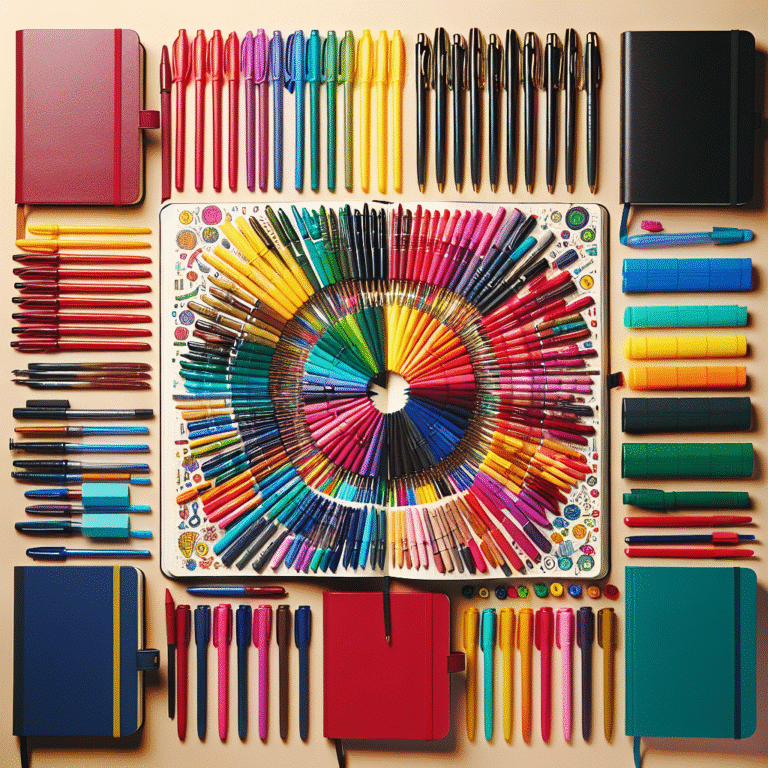 colored pens for bullet journal spreads